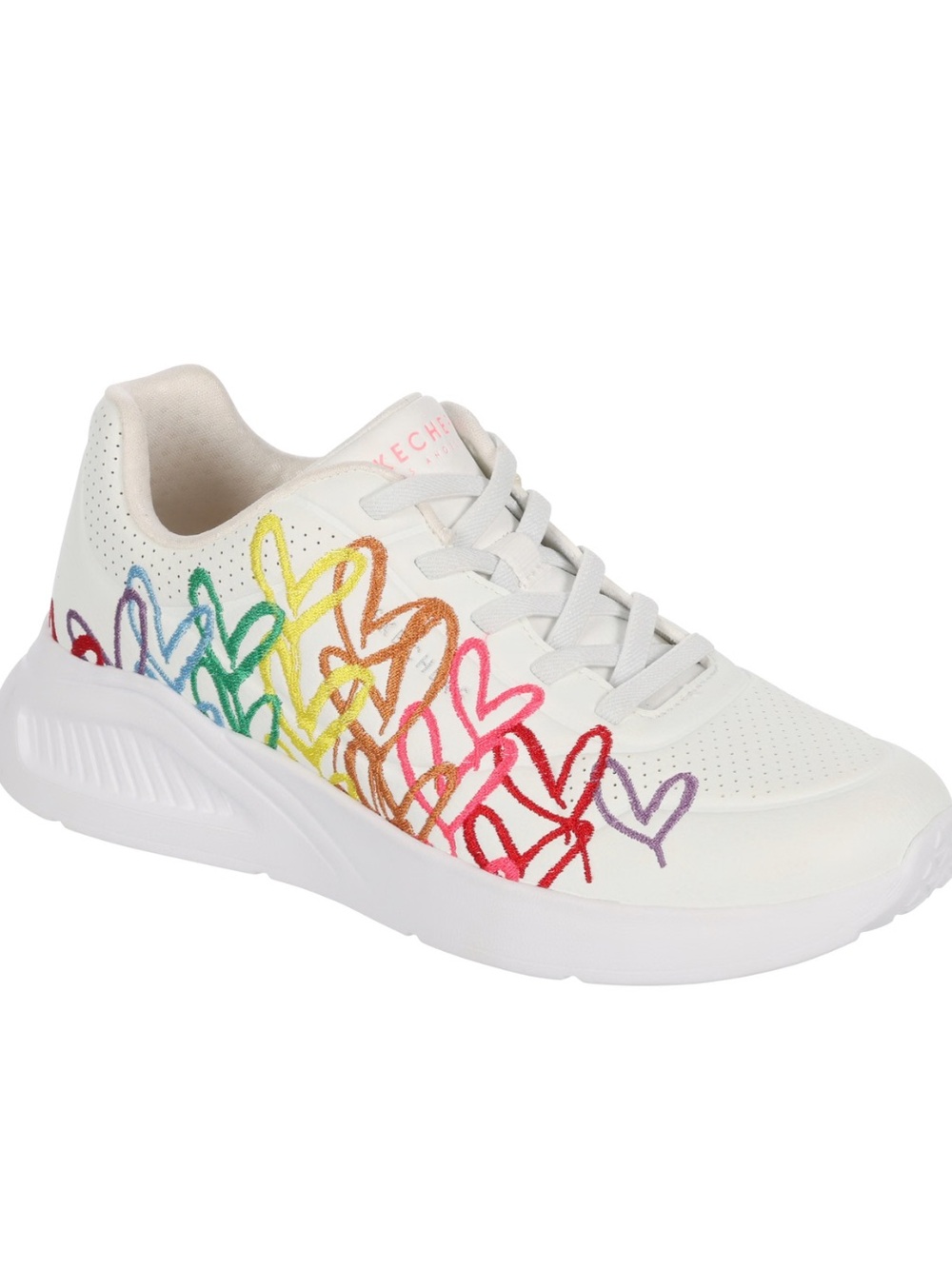SKECHERS WOMENS WOMENS UNO FULL OF HEART SNEAKER